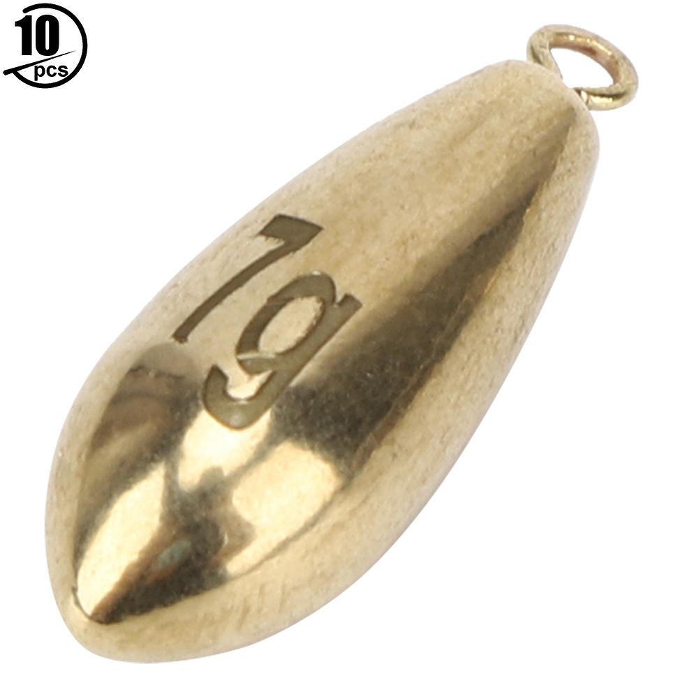 10pcs Portable Reusable Rotation Fishing Weights Sinkers Tackle Accessory Golden7g