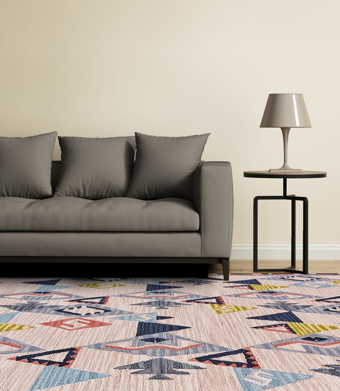 Fariza Hand Tufted Pink and Blue Rug by BD Fine