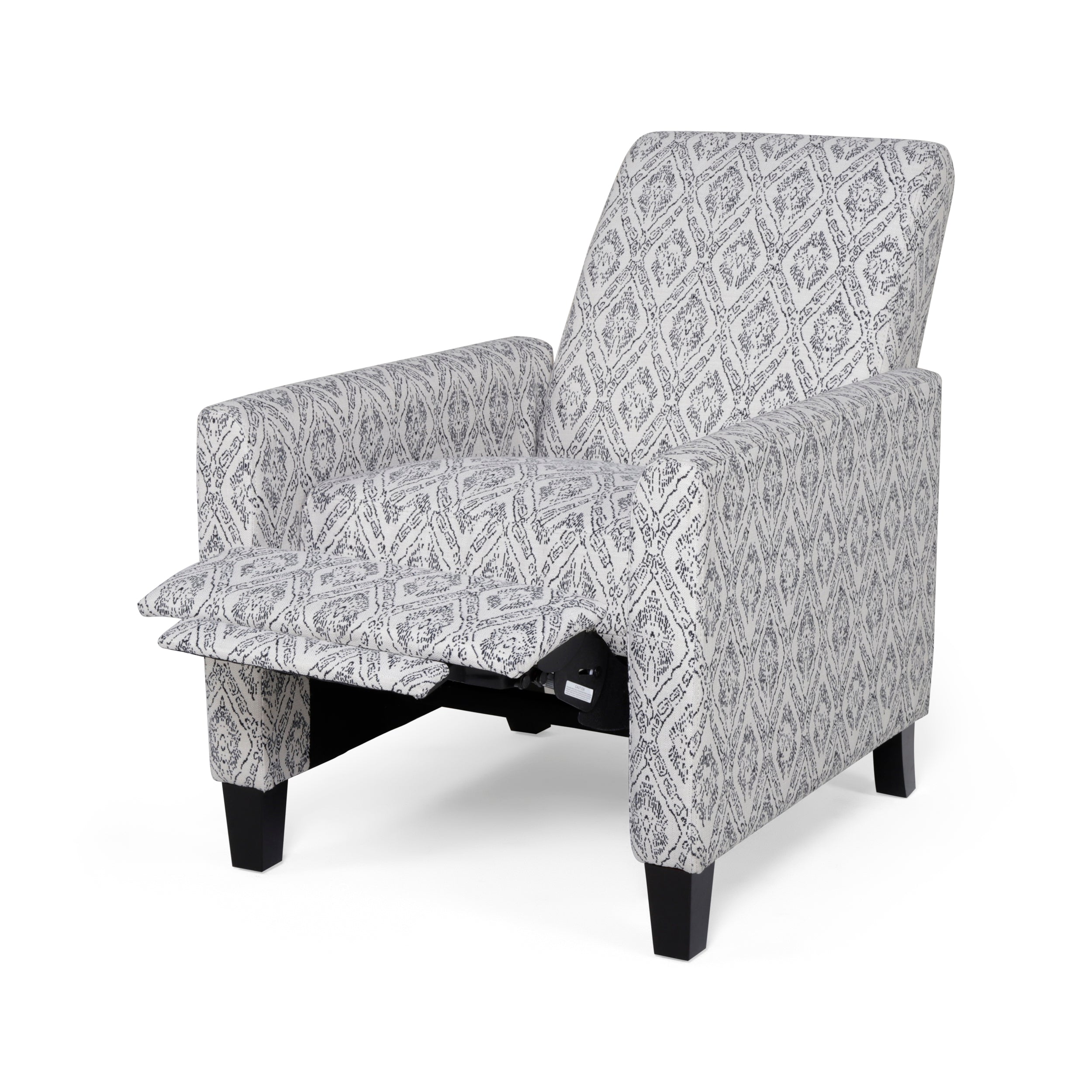 Nayan Contemporary Fabric Upholstered Push Back Recliner