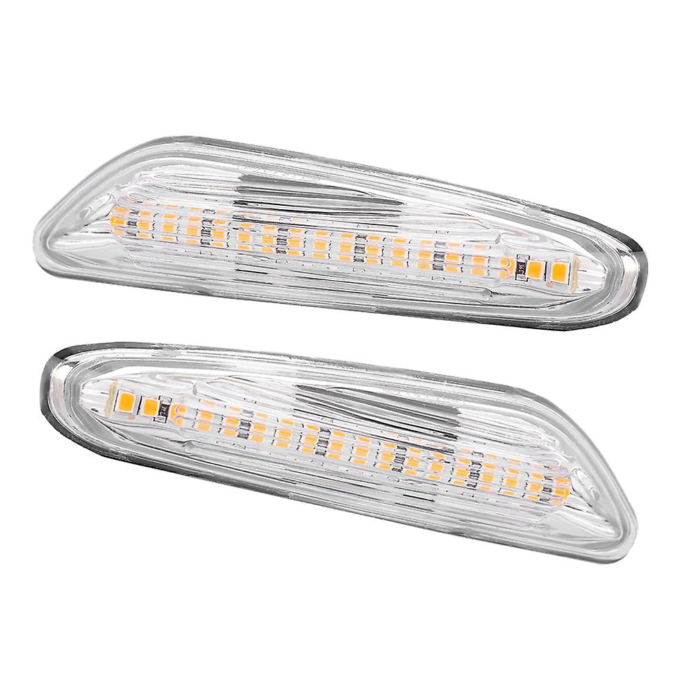 Car Led Brake Turn Signal Side Marker Indicator Lamp Fit For E82 E88 E60(transparent)