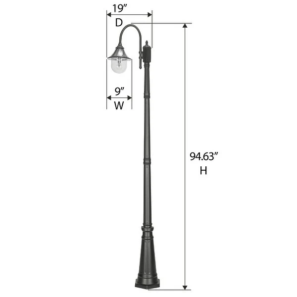 Orion Solar Post Light - Black