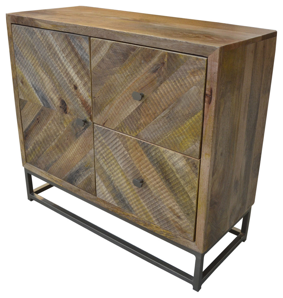 Maddy Go Anywhere Cabinet on a Brass Colored Iron Frame   Industrial   Accent Chests And Cabinets   by Moti  Houzz