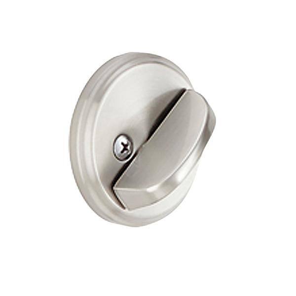 Schlage B81 Series Satin Nickel One-Sided Deadbolt Thumbturn with Exterior Plate Certified Highest for Security and Durability B81 619