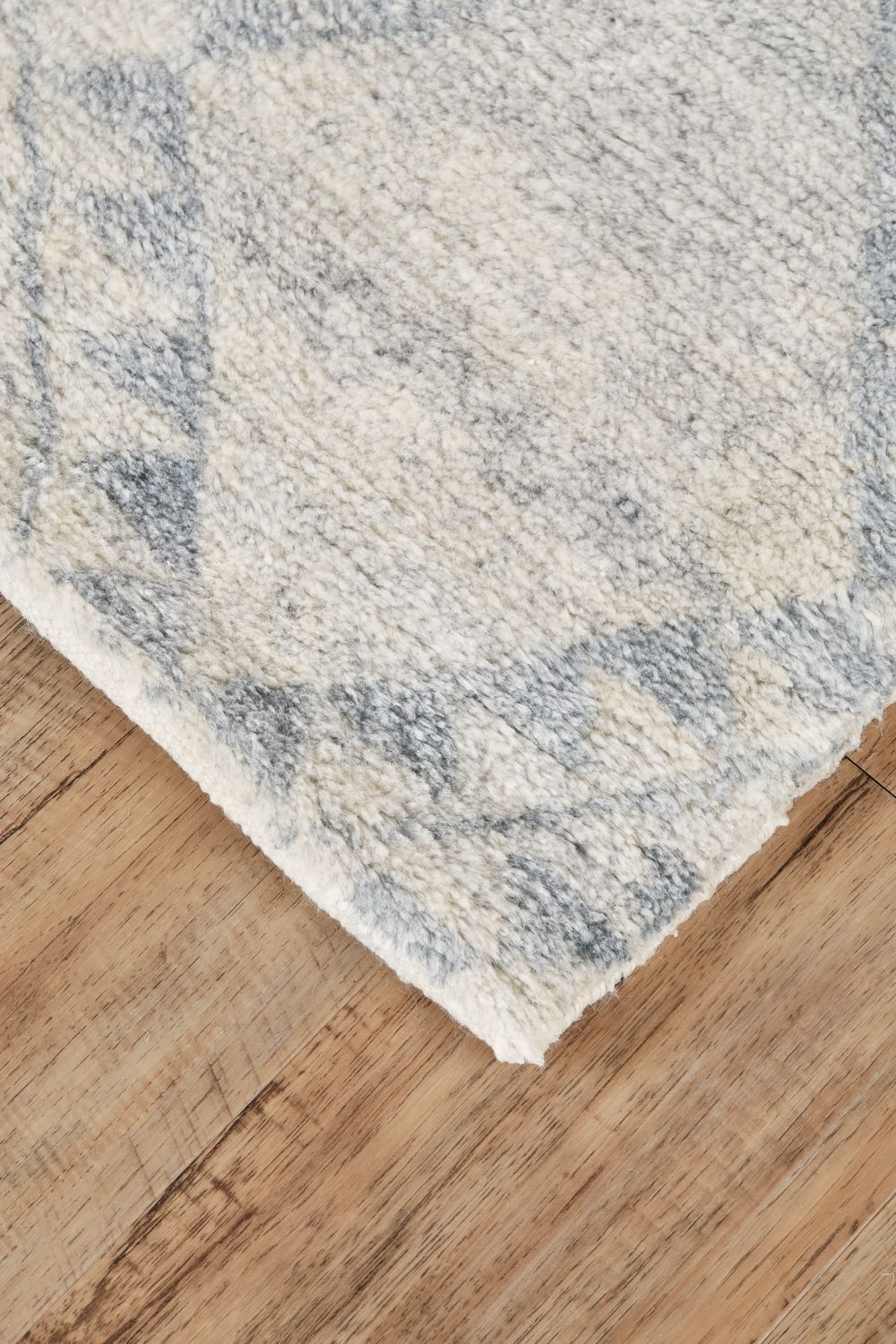 Bahar Hand Knotted Ivory and Blue Rug by BD Fine