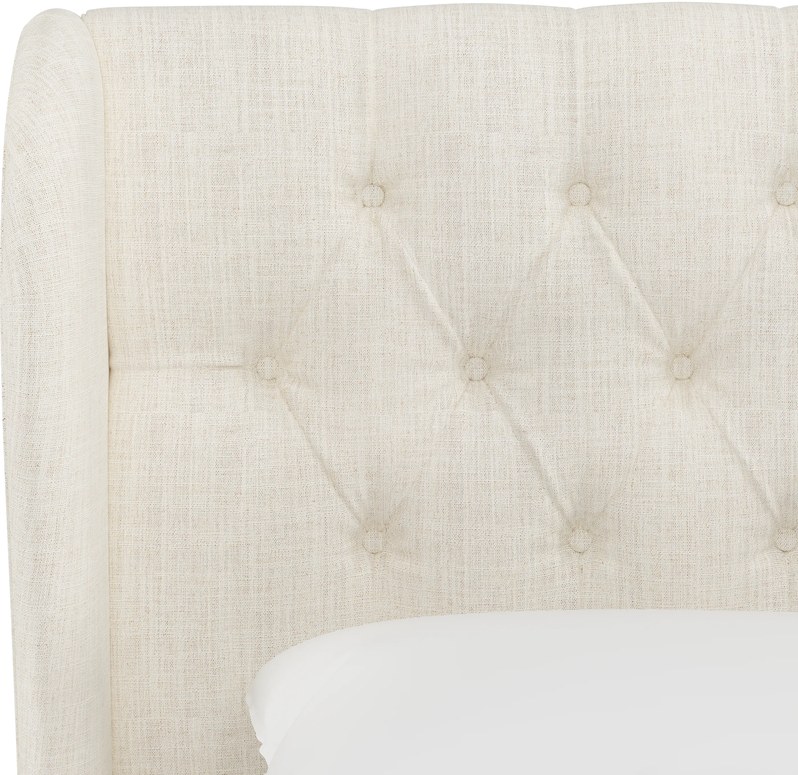 Izzy Cream Sloped Wingback Twin Bed - Skyline Furniture