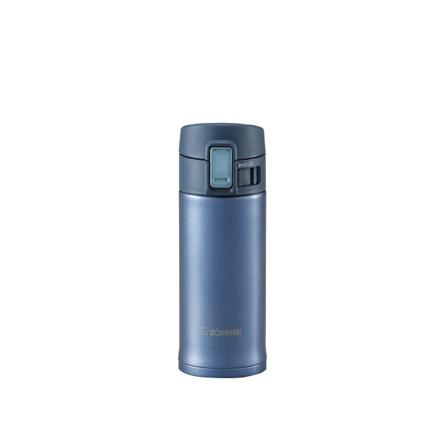 Zojirushi 12oz Stainless Steel Vacuum Insulated Mug With Slicksteel Interior Smoky Blue