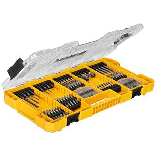 DW Maxfit 14 in. Black and Gold Impact Ready Metal Drill and Steel Screwdriving Bit Set (120-Piece) DWAMF120SET