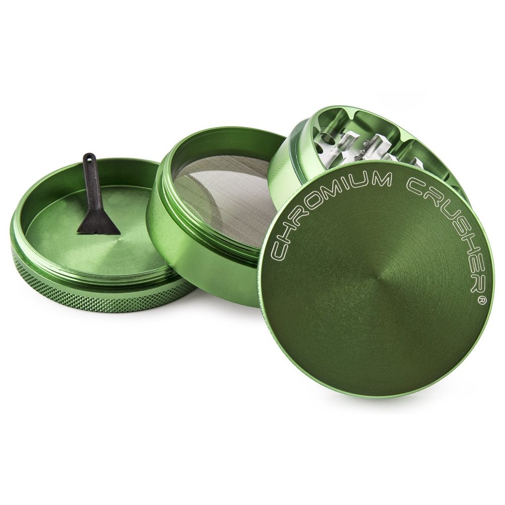 Mini Chrome Crusher Herb Grinder (4 Piece)