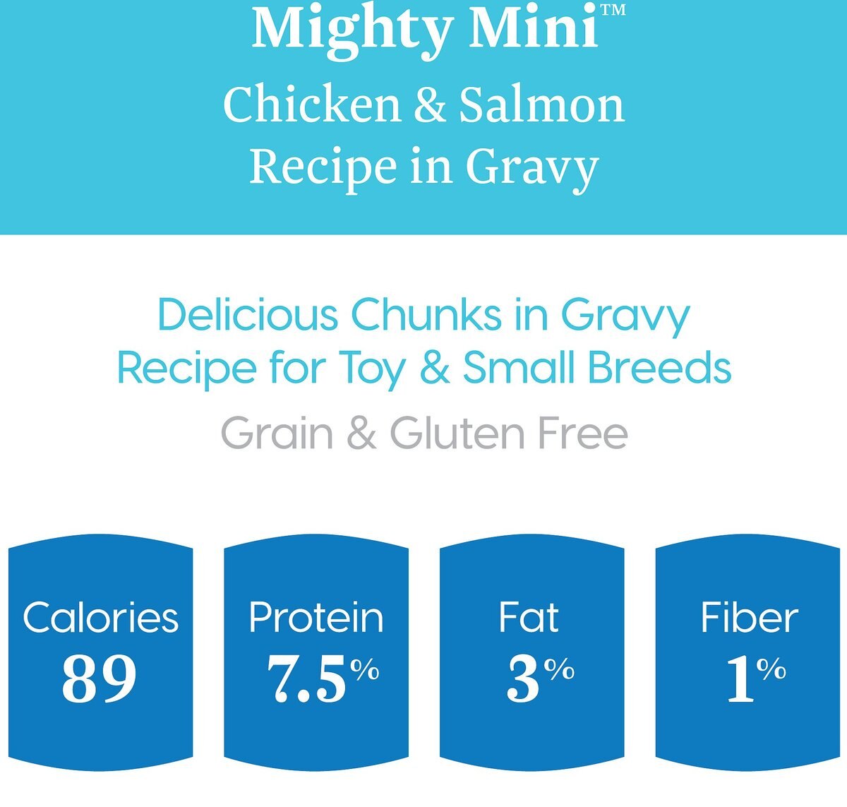 Solid Gold Mighty Mini Chicken， Salmon and Vegetable Recipe in Gravy Grain-Free Small and Medium Breed Dog Food Cups