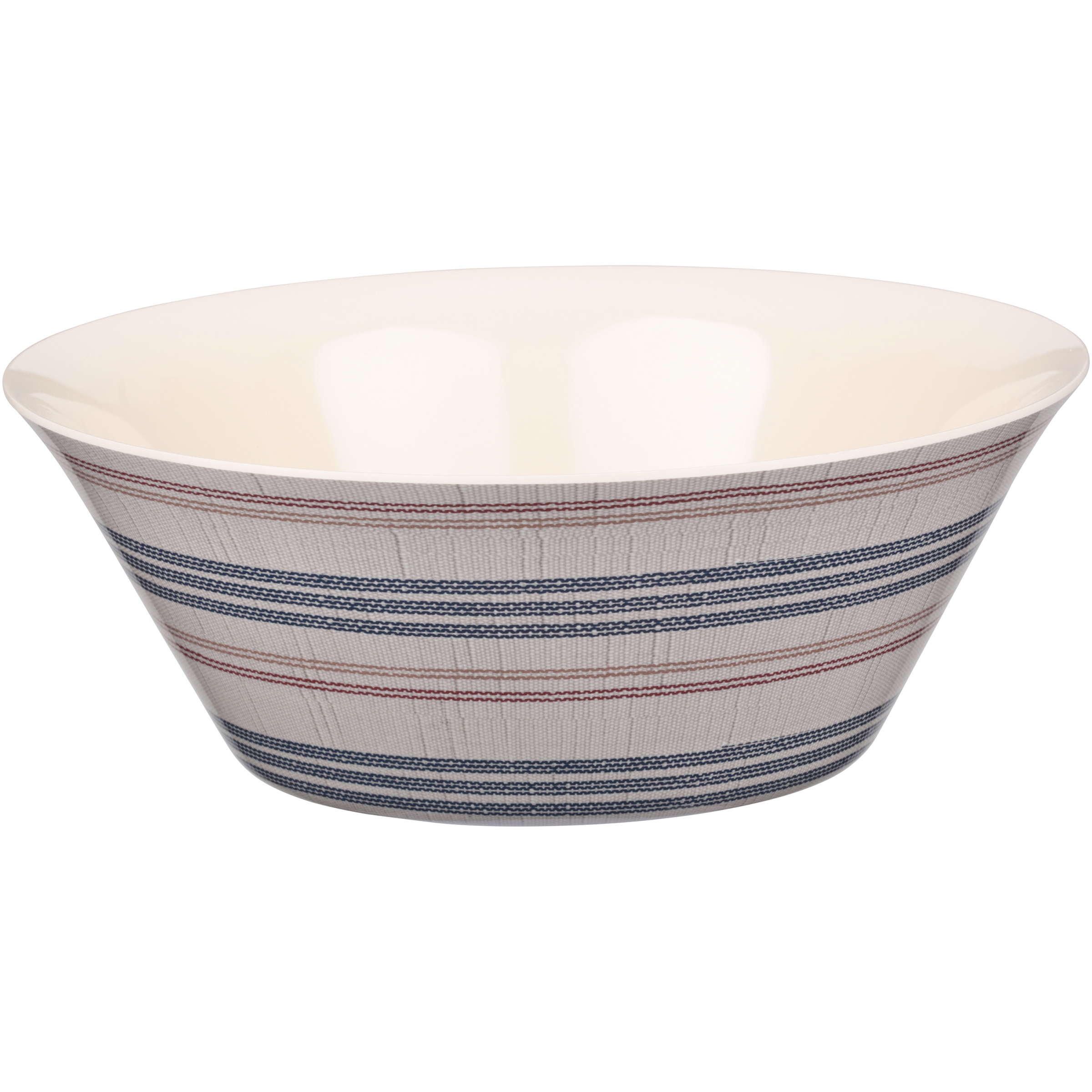 Mainstays Outdoor Melamine Striped Serving Bowl