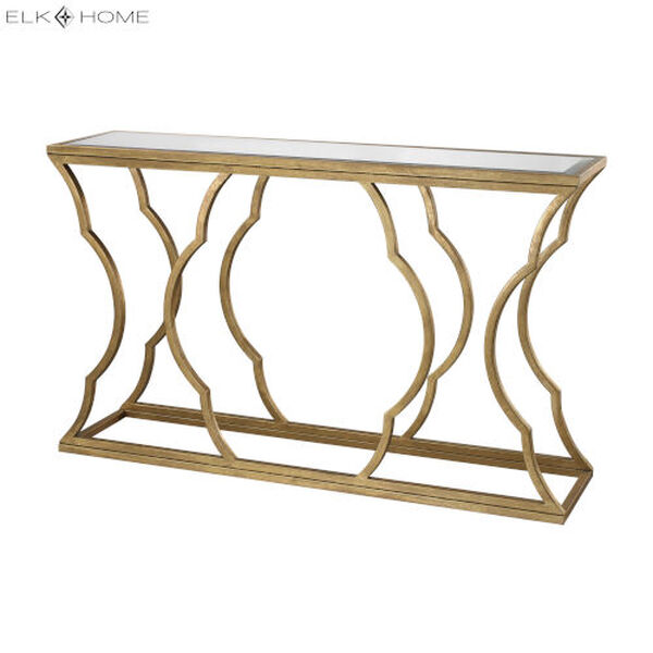 Monroe Antique Gold Leaf Console