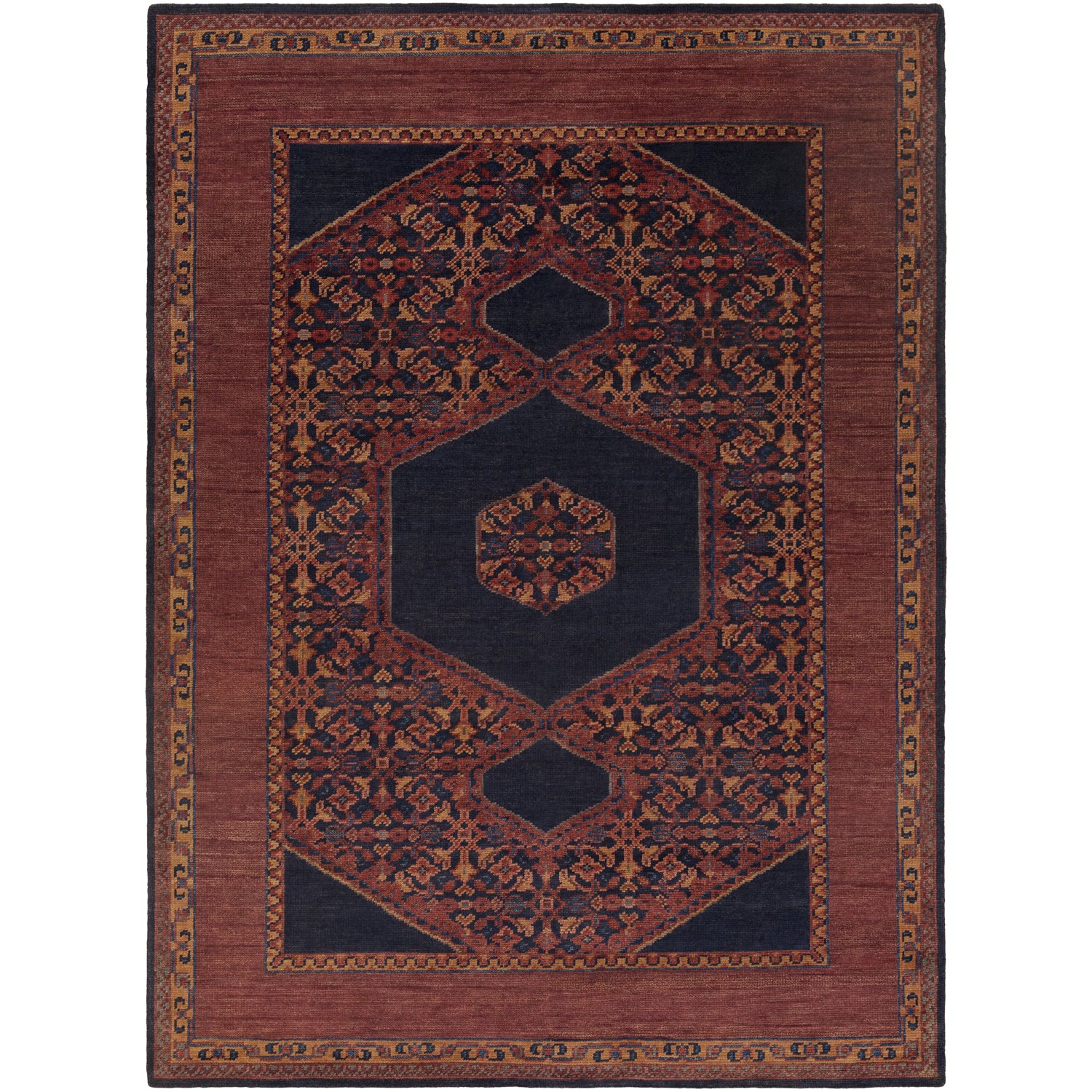 Haven Burgundy & Navy Rug