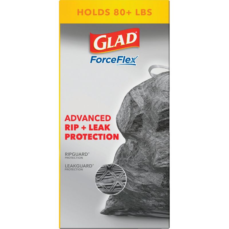 Glad Dual Defense Large Trash Bag 30 Gal. Black