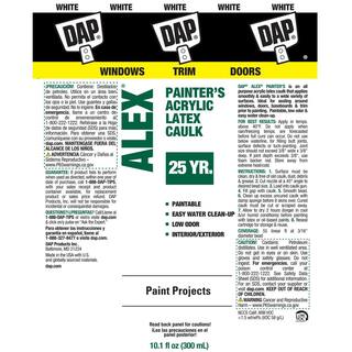 DAP Alex Painter's 10.1 oz. White All-Purpose Acrylic Latex Caulk 18609