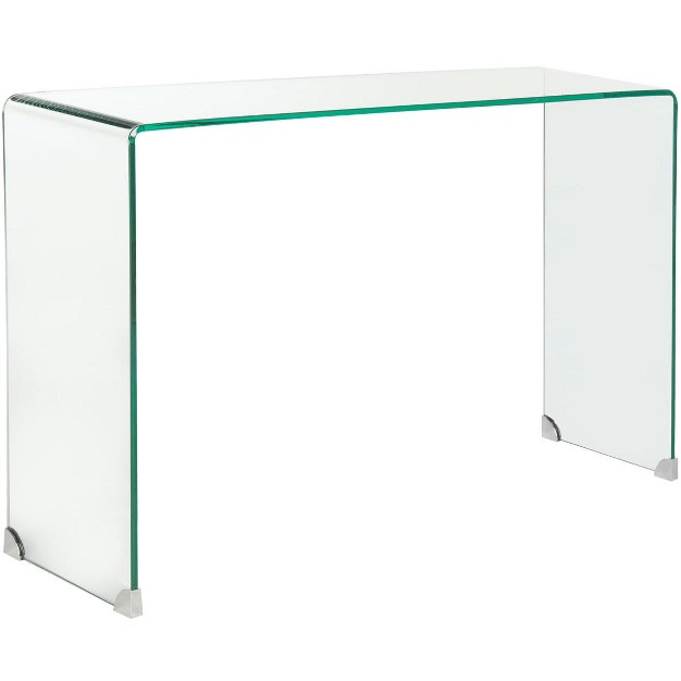 Ambler Glass Console Table Clear Safavieh