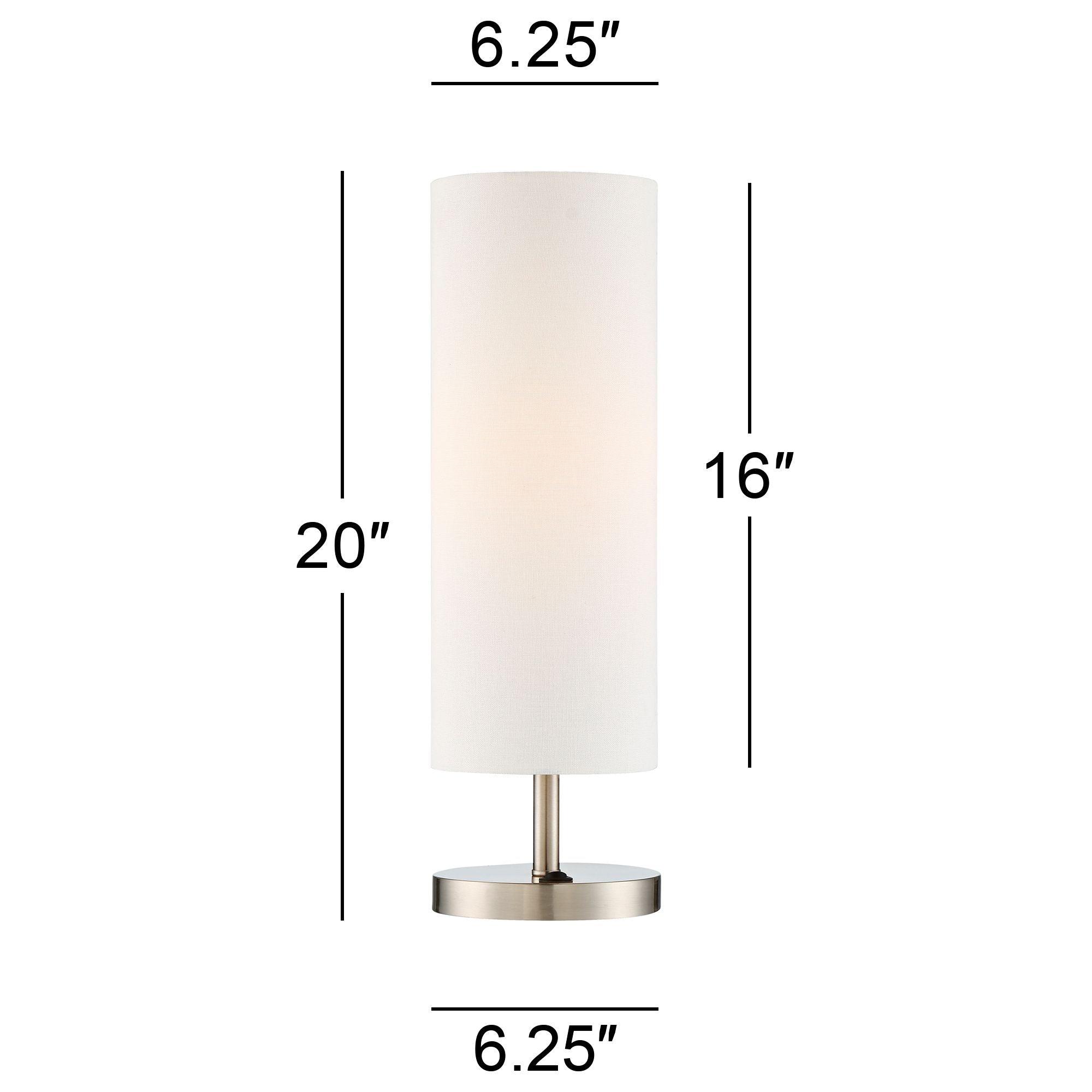 360 Lighting Modern Accent Table Lamp with Hotel Style USB and AC Power Outlet in Base 20