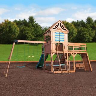 Backyard Discovery Caribbean All Cedar Swing Playset 1606029com