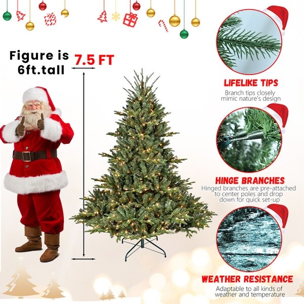 7/7.5/8 FT PE and PVC Christmas Tree Simulate Nature Advanced Materials Premium Hinged Spruce Artificial Douglas Firs Tree