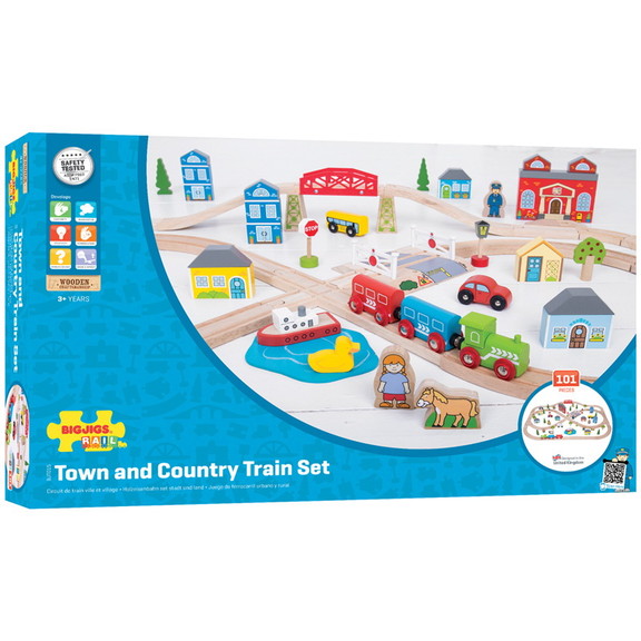 Bigjigs Toys BJT015 Rail Town   Country Train Set