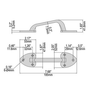 Everbilt Black Decorative Gate Tee Hinge and Latch Set 20207