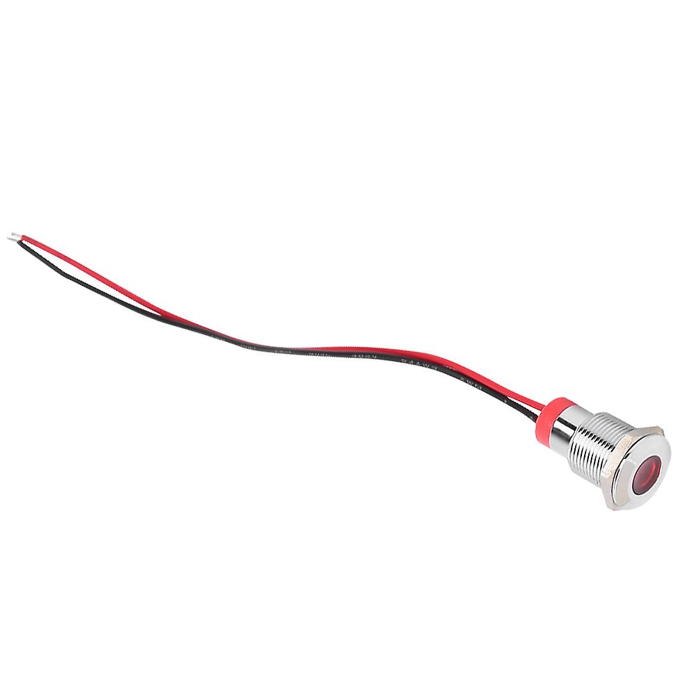 50pcs Ip65 Waterproof Bem-12c High Quality Metal Warning Led Indicator Light 12mm(red 24v)