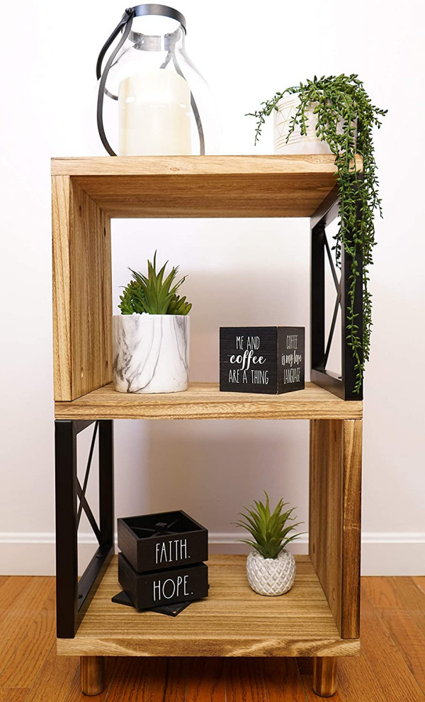 Rustic Side Table: Farmhouse End Table   Midcentury   Side Tables And End Tables   by Imtinanz  LLC  Houzz