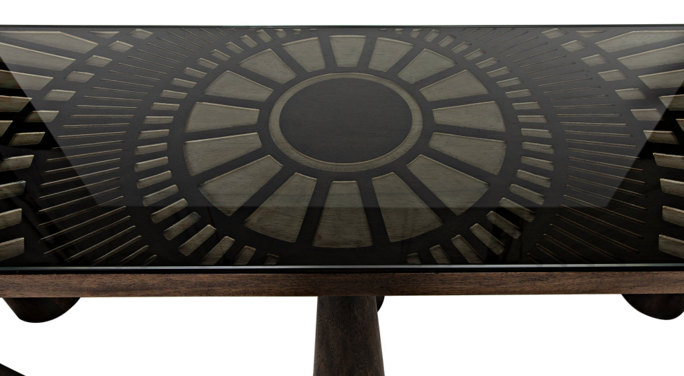 Tutankhamun Console  Ebony Walnut   Transitional   Console Tables   by Noir  Houzz