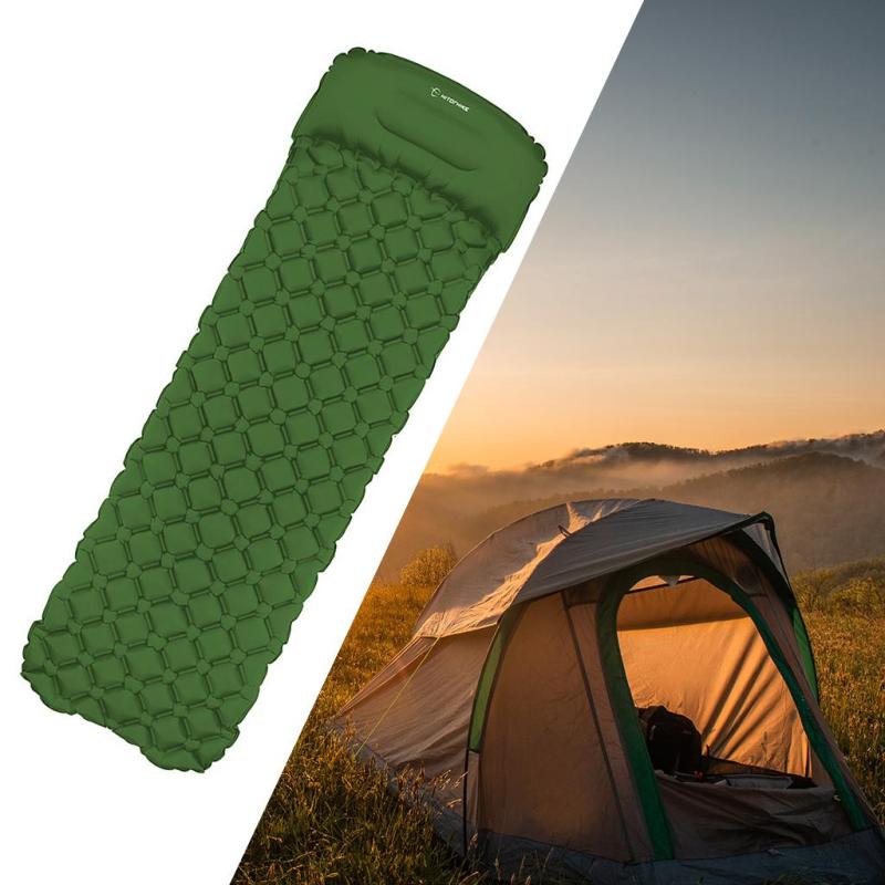 Ultralight Inflatable Sleeping Mattress， Lightweight Foldable Portable Air Pad to Inflate A Bed， for Outdoor Hiking - Green