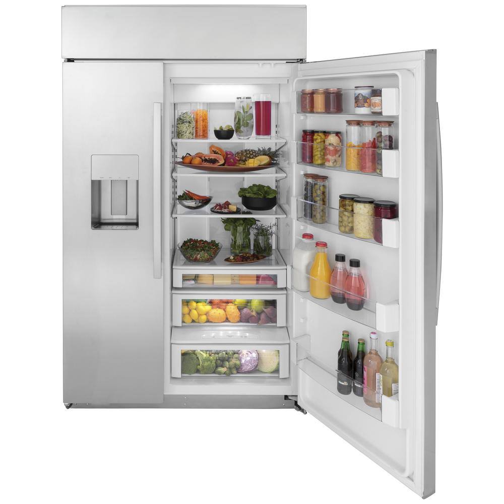 GE Profile Profile 28.7 cu. ft. Smart Built-In Side by Side Refrigerator in Stainless Steel PSB48YSNSS