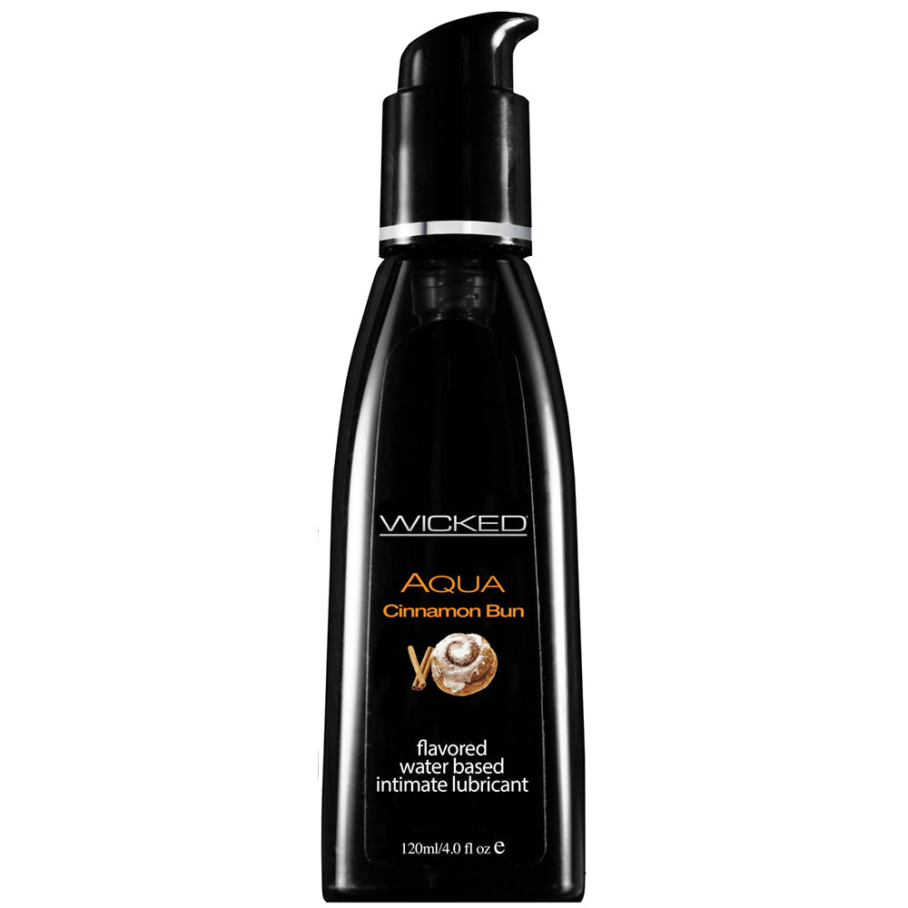 Aqua Flavored Lube 4oz/120ml in Cinnamon Bun