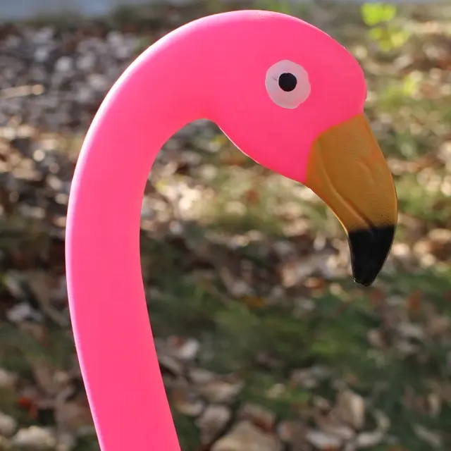 Outdoor decorative animal crafts vivid ornament pink plastic flamingo garden stakes