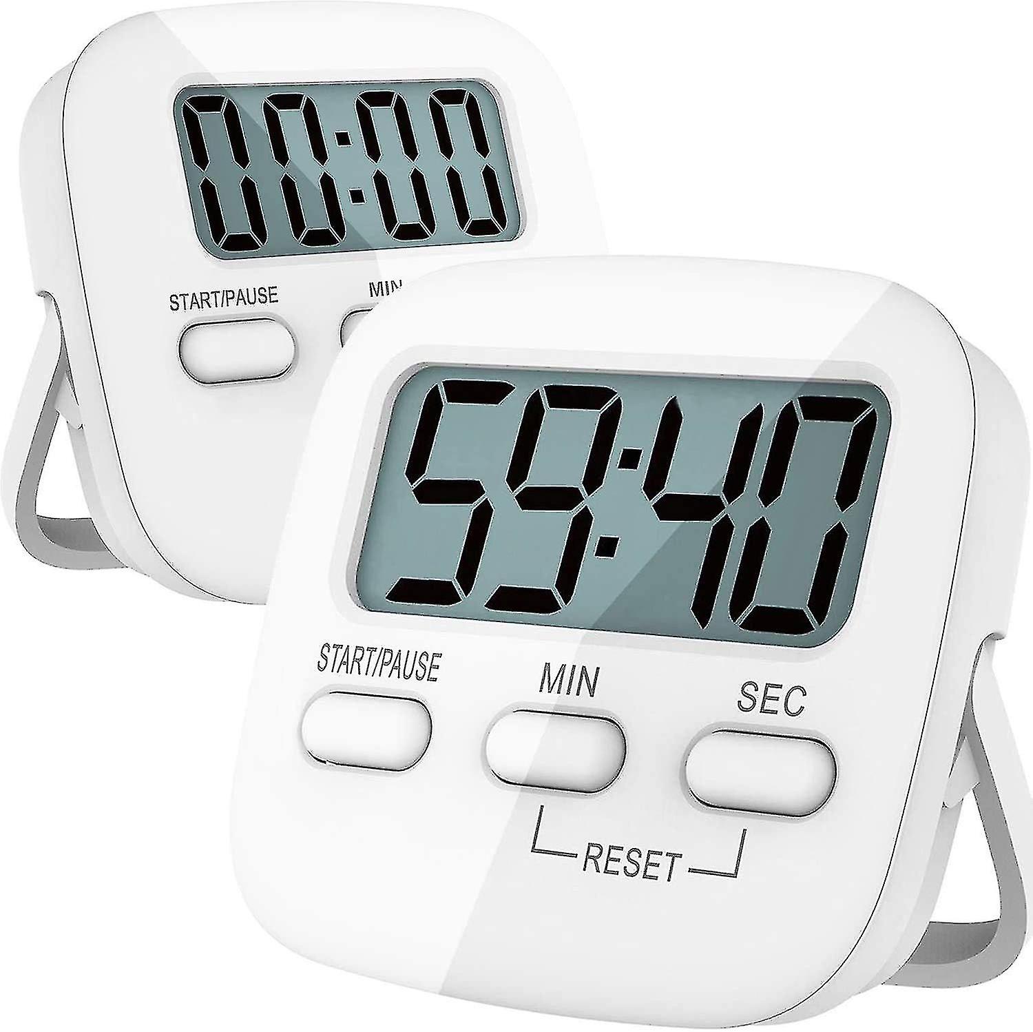 Short Time Alarm Clock， 2 Pieces， Kitchen Timer， Digital Timer， Magnetic Egg Timer， Kitchen Clock， C