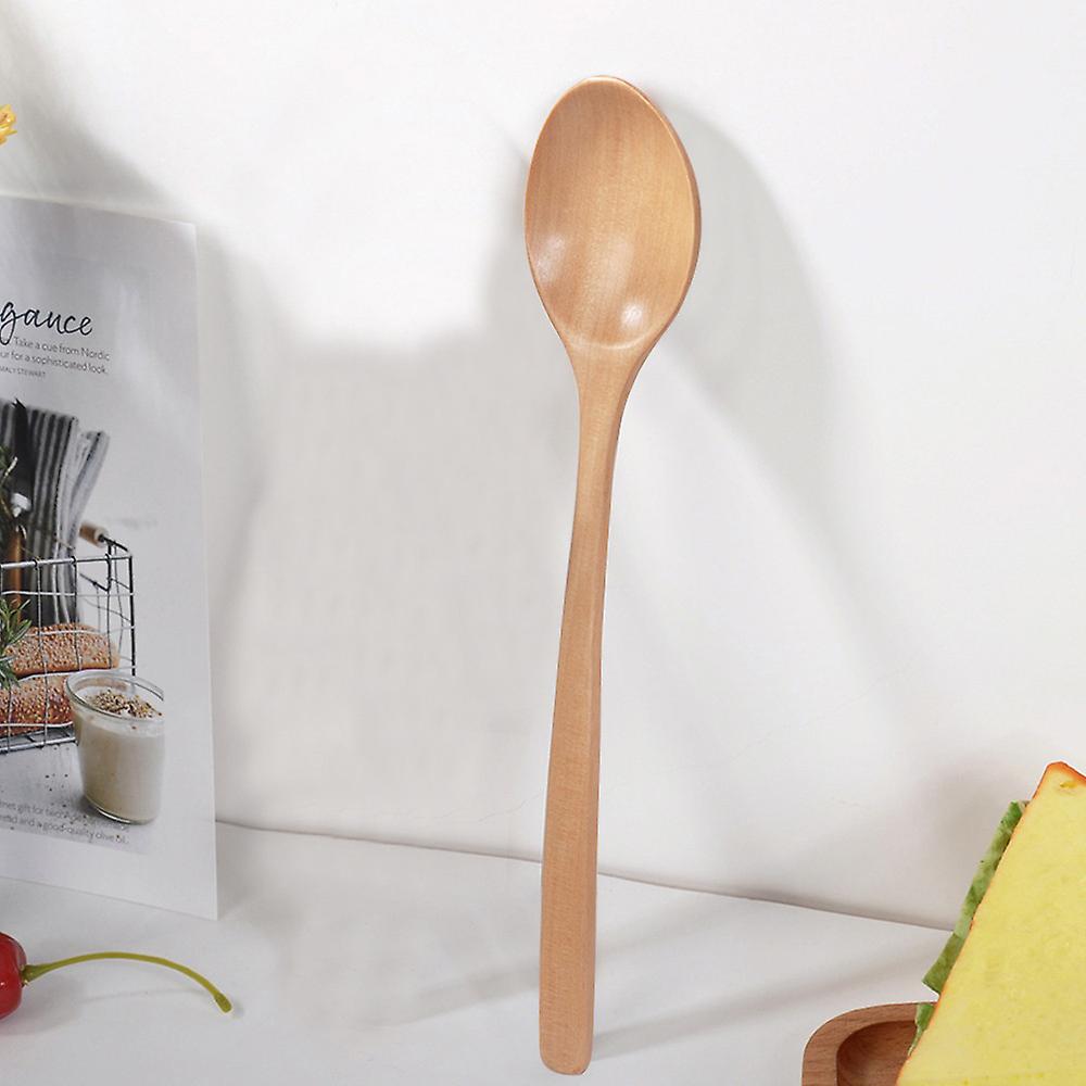 Creative Natural Wooden Spoon Bamboo Kitchen Cooking Catering Soup Tea Honey Coffee Utensils Tool Soup Tea Spoon Tableware