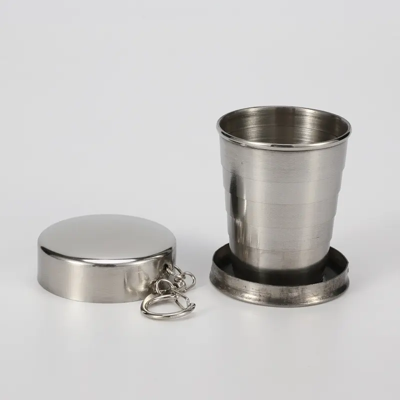 Outdoor Camping Hiking Traveling Portable Foldable Stainless Steel Coffee Cup Water Mug