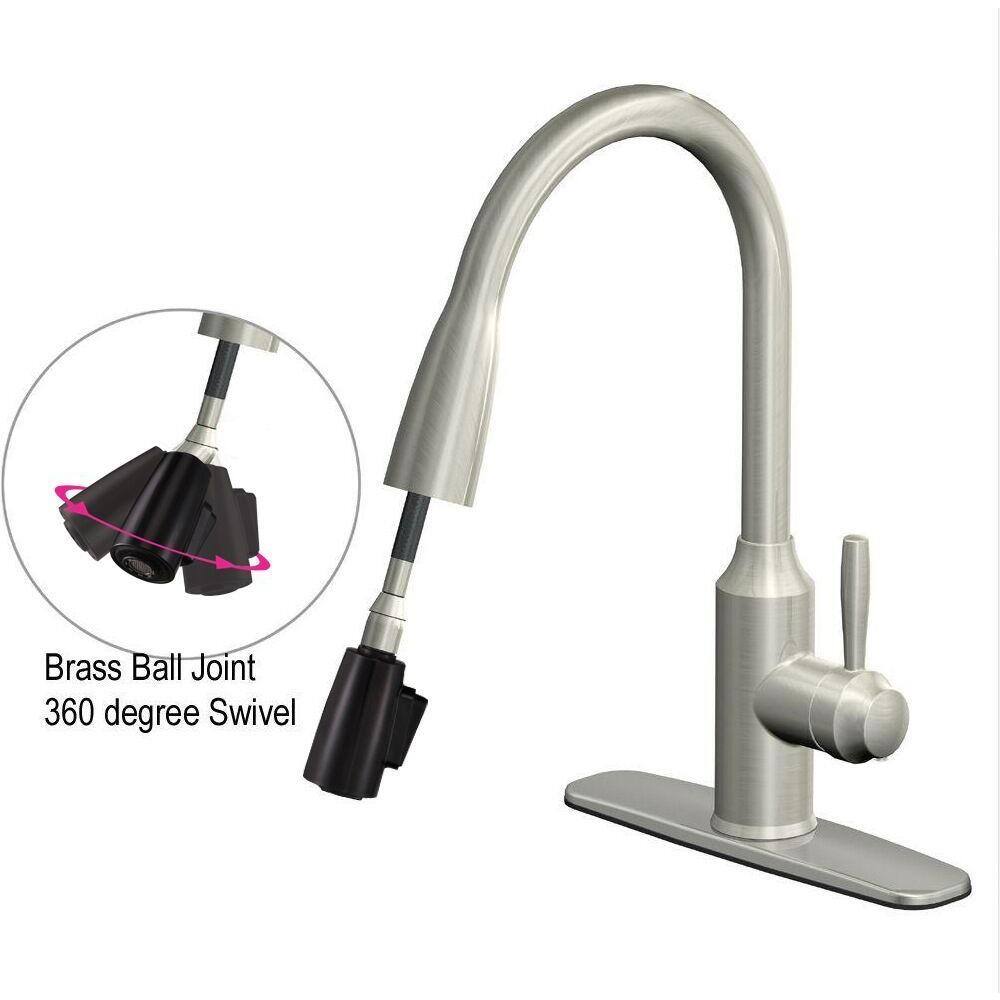 Glacier Bay Invee Single-Handle Pull-Down Sprayer Kitchen Faucet in Stainless Steel FP4A4080SS