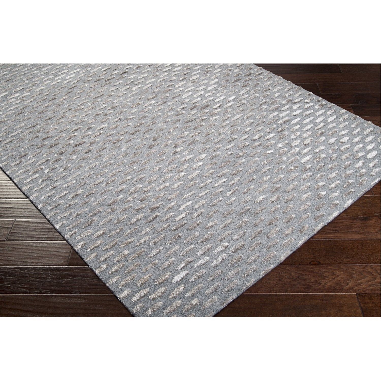 Atlantis Collection New Zealand Wool Area Rug in Dove Grey