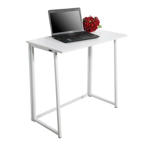 Household Simple Collapsible Computer Desk Student Table White