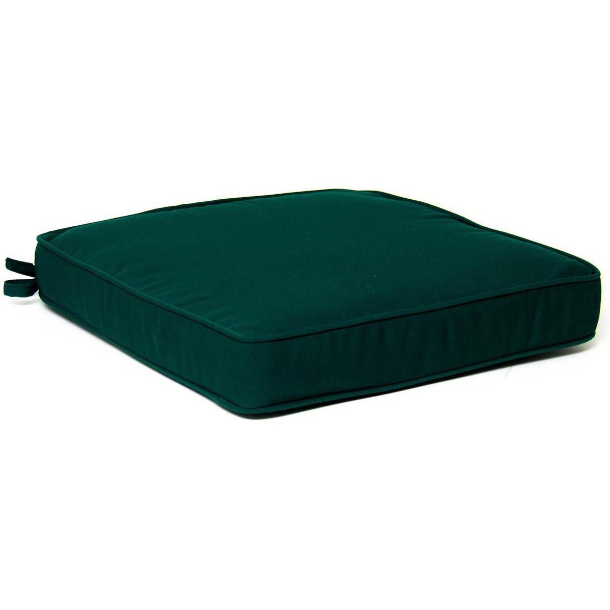 Sunbrella Canvas Forest Green Medium Outdoor Replacement Seat Cushion W/ Piping By Signature