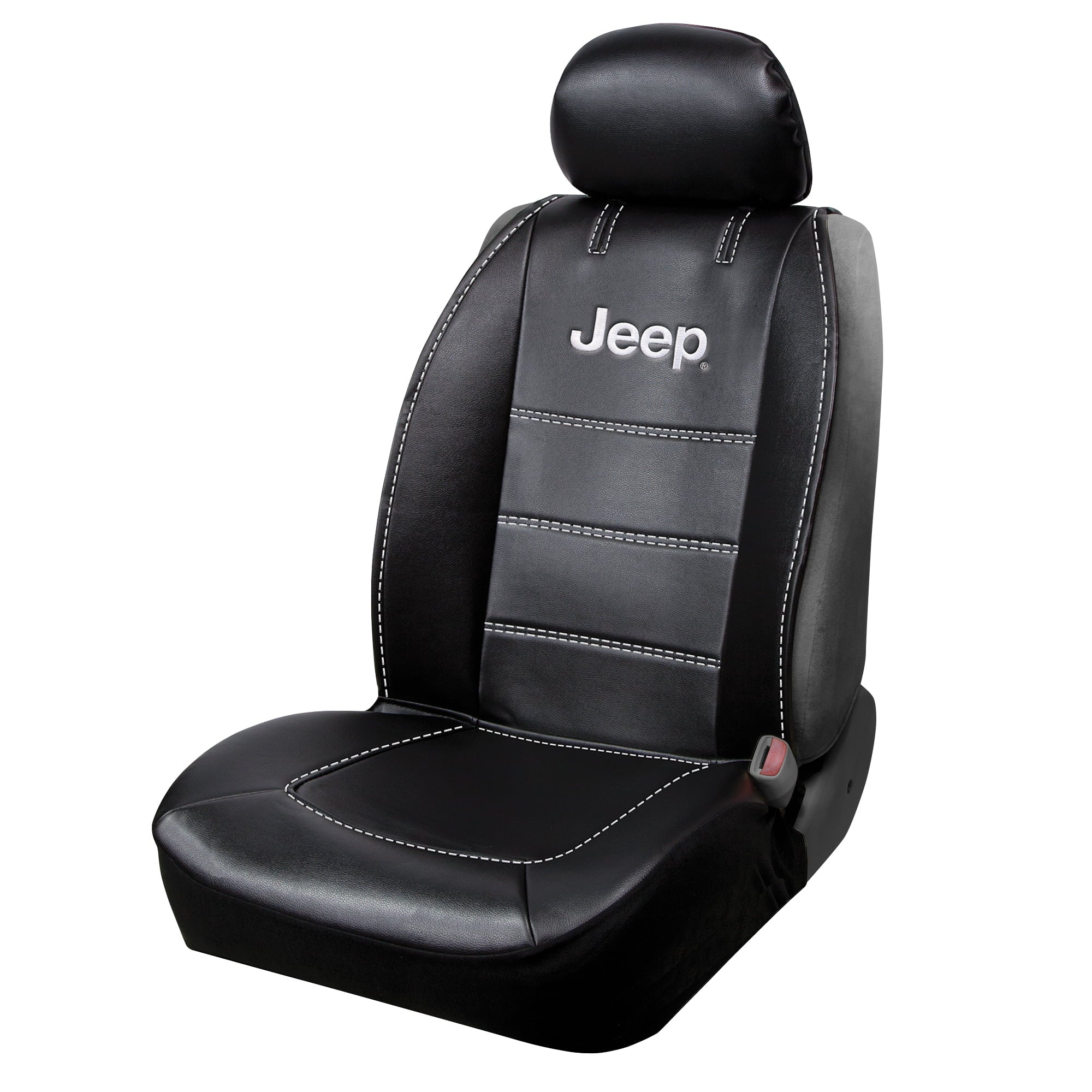 Plasticolor Jeep Deluxe Black Vinyl Universal Fit Automotive Seat Cover， 1 Pack