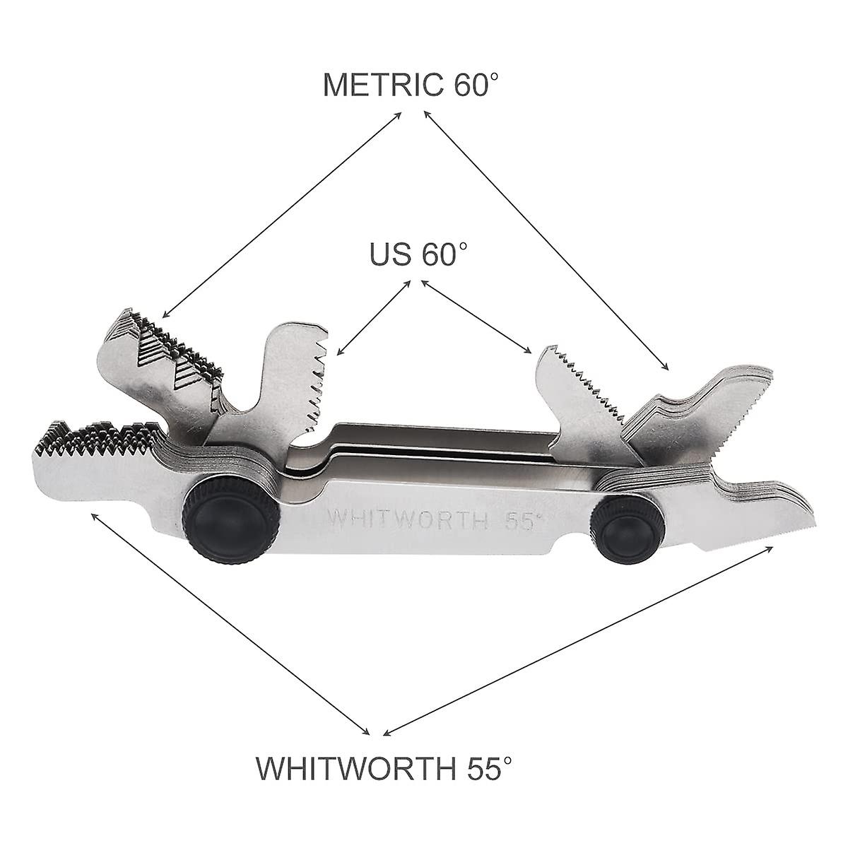 Metric and Imperial and Us Screw Gauge Sae Whitworth 55 Degree and Metric 60 Degree and and Us 60 Degree Thread Pitch Gauge For Industrial Measurement