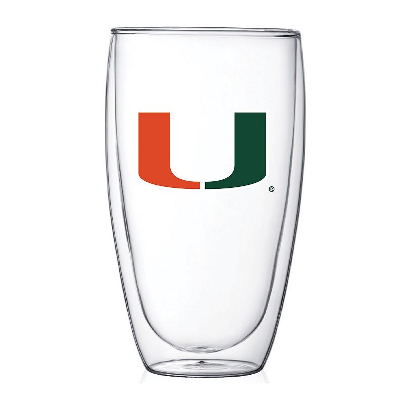 Miami Hurricanes 15oz. Double Wall Thermo Glass