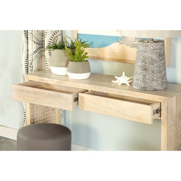 Coaster Furniture Rickman White Washed Rectangular 2-drawer Console Table