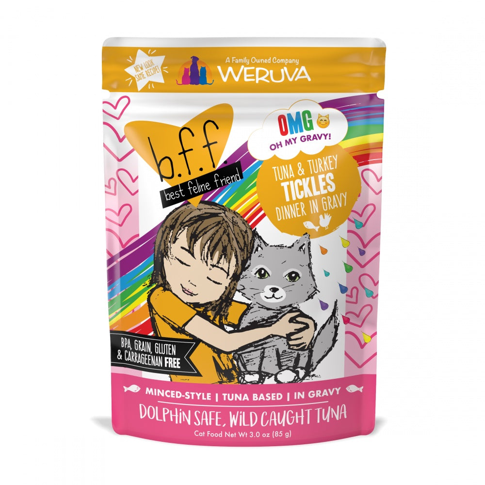 Weruva BFF Tuna  Turkey Tickles Recipe Pouches Wet Cat Food