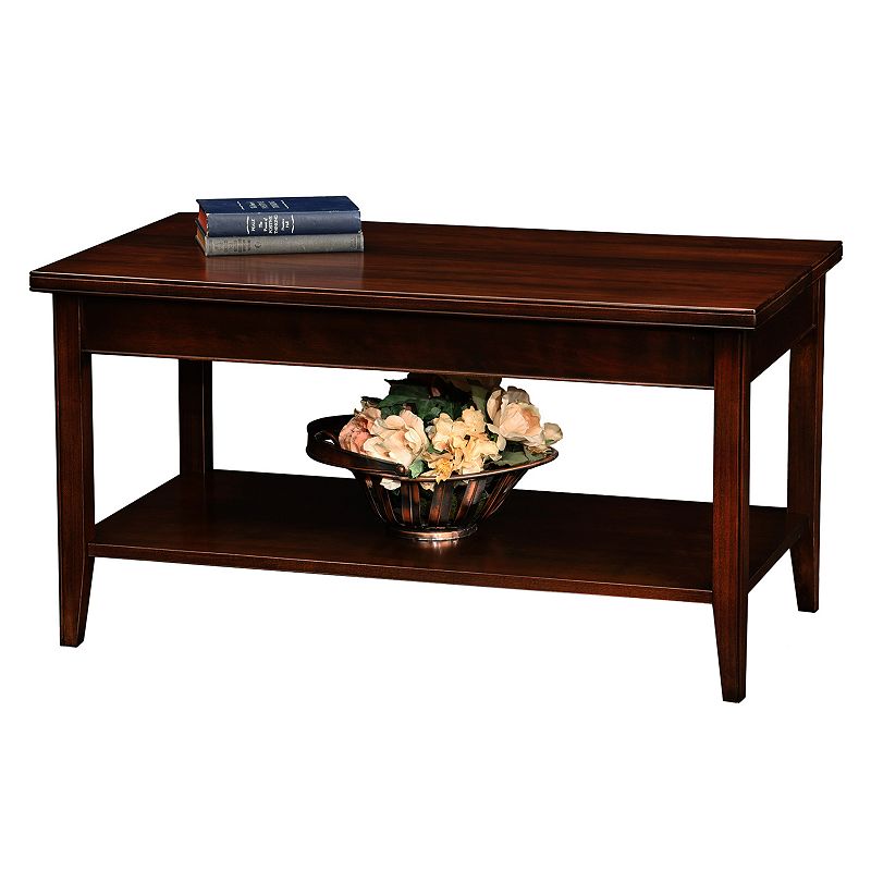 Leick Furniture Chocolate Cherry Finish Coffee Table