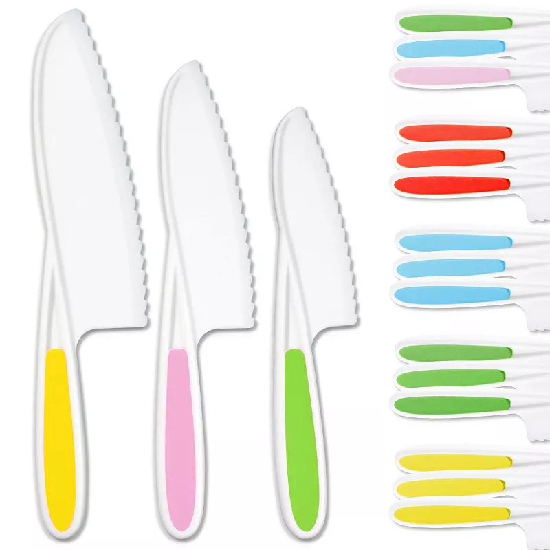 Kids Knife Set for Cooking and Cutting Fruits， Veggies and Cake