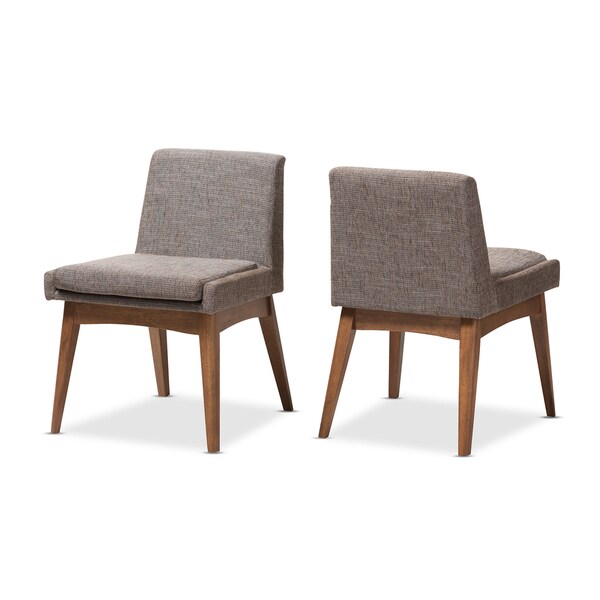 Carson Carrington Lillestrom Mid-Century Modern and Gravel Upholstered Dining Chairs