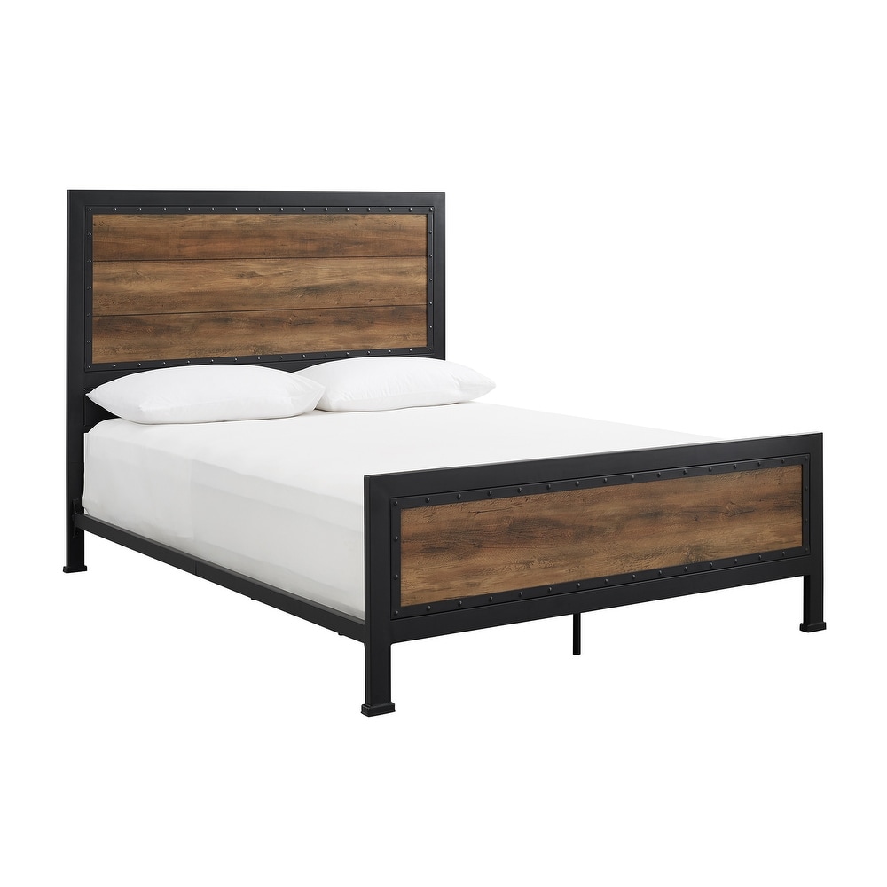 Middlebrook Santos Rustic Metal Queen Panel Bed