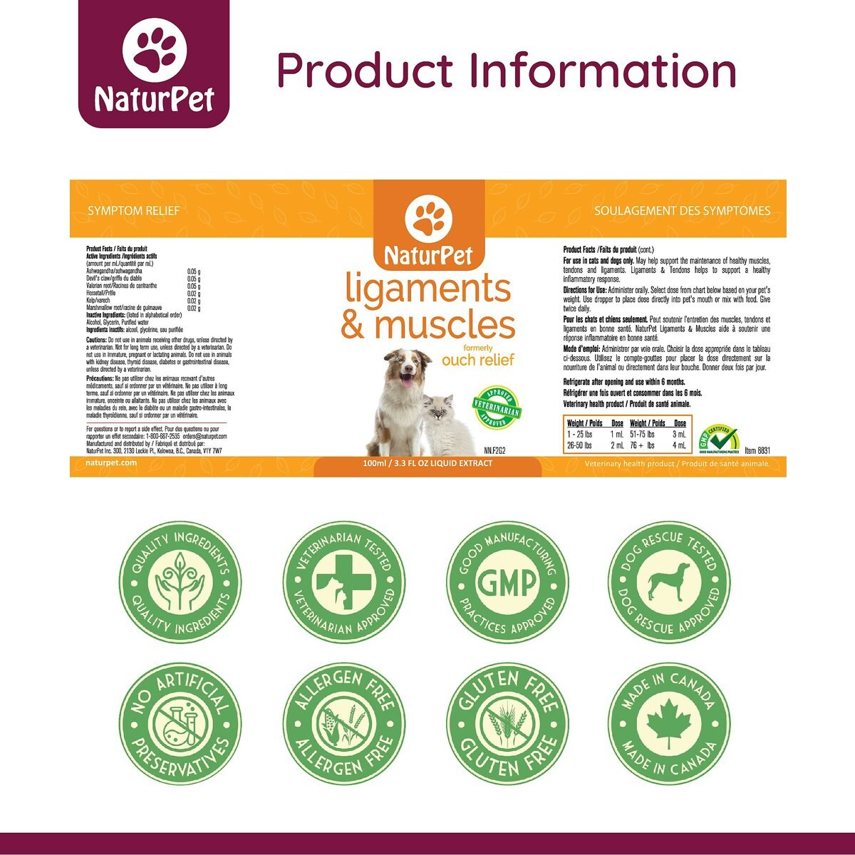 NaturPet Ligament and Muscles Pet Supplement