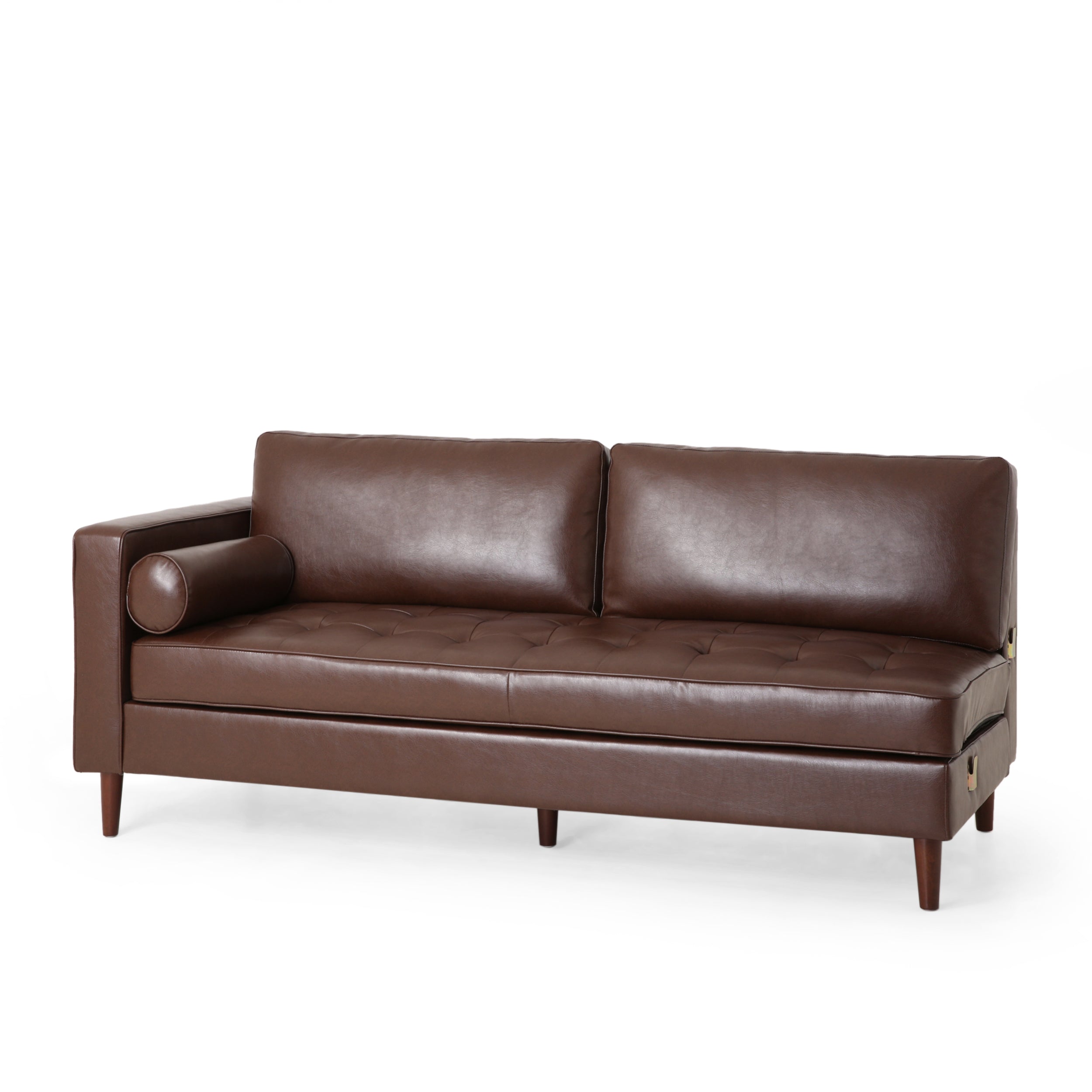 Lockbourne Contemporary Tufted Upholstered Chaise Sectional