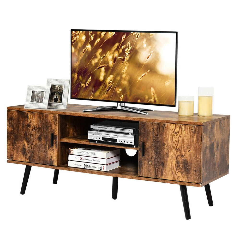 Gymax Industrial TV Stand Entertainment Center for TV's Up to 55\